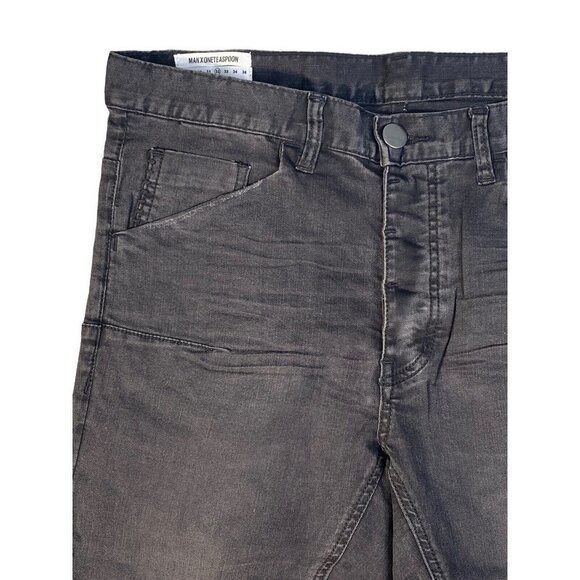Man x One Teaspoon Mens Black Punk Mr Bones Super Skinny Jeans Size 31R - Picture 3 of 10